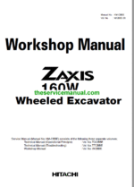 Hitachi ZX160W Wheeled Excavator Service Repair Manual