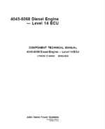 John Deere 4045, 6068 – Level 14 ECU Diesel Engine Service Repair Manual