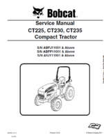 Bobcat CT225, CT230 and CT235 Compact Tractor Service Manual