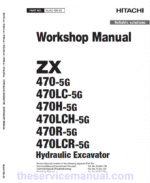Hitachi ZX470-5G Excavator Service Repair Manual