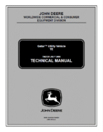 John Deere TE Gator Utility Vehicles Repair Service Manual