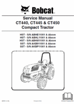 Bobcat CT440, CT445 and CT450 Compact Tractor Service Manual
