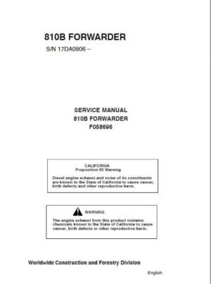 Timberjack 810B Forwarder Service Repair Manual