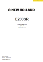 New Holland E200SR Excavator Service Manual