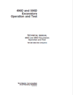 John Deere 490D, 590D Excavators Repair Service Manual