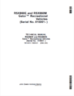 John Deere RSX860E, RSX860M Gator Recreational Vehicles Repair Manual