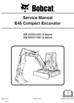 Bobcat E45 Compact Excavator Service Manual