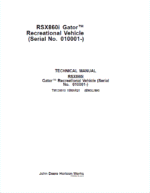 Manual de reparación del vehículo recreativo John Deere RSX860i Gator
