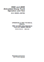 John Deere 350D, 400D Articulated Dump Truck Repair Manual