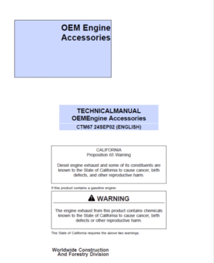 John Deere OEM Engine Accessories Service Repair Manual