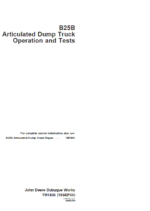 John Deere B25B Articulated Dump Truck Repair Service Manual