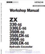 Hitachi ZX330, ZX330LC, ZX350LCH, ZX370MTH ZAXIS Excavator Repair Manual