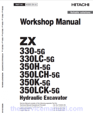 Hitachi ZX330, ZX330LC, ZX350LCH, ZX370MTH ZAXIS Excavator Repair Manual