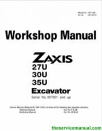 Hitachi Zaxis 27U, 30U, 35U Excavator Service Repair Manual