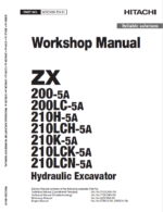 Hitachi ZX200-5A and ZX210LCN-5A Excavator Service Repair Manual