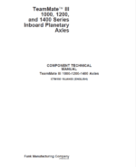 John Deere TeamMate III 1000, 1200, 1400 Series Inboard Planatery Axles Repair Manual