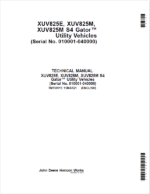 John Deere XUV825E, XUV825M, XUV825M S4 Gator Utility Vehicles Repair Manual