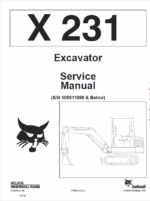Bobcat X231 Excavator Service Manual