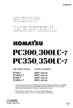 Komatsu PC300-7 PC300LC-7 Hydraulic Service Manual
