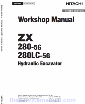 Hitachi ZX280-5G and ZX280LC-5G ZAXIS Excavator Repair Manual