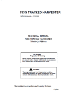 John Deere 753G Tracked Harvester Repair Service Manual