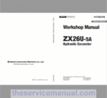 Hitachi ZX26U-5A Excavator Service Repair Manual