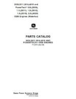 John Deere 3009, 3011, 3012, 3014, 3015, 4019, 4020 Engines Parts Catalog Manual