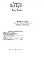 John Deere PowerTech 10.5L, 12.5L Base Engine Service Repair Manual