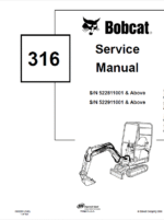 Bobcat 316 Excavator Service Manual