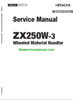 Hitachi ZAXIS ZX250W-3 Excavator Repair Manual
