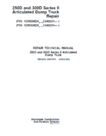 John Deere 250D, 300D Series 2 Dump Truck Services Manual