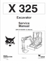 Bobcat X325 and X328 Excavator Service Manual