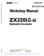 Hitachi ZX220LC-GI ZAXIS Excavator Repair Manual