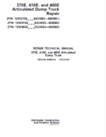 John Deere 370E, 410E, 460E Articulated Dump Truck Service Manual