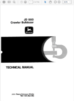 John Deere 550 Crawler Bulldozer Service Manual TM1108
