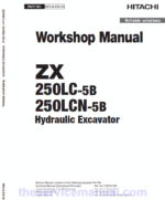 Hitachi ZX250LC-5B and ZX250LCN-5B ZAXIS Excavator Repair Manual