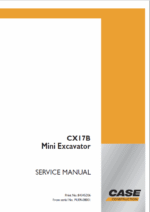 Case Cx17b Excavator Service Repair Manual