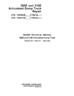 John Deere 260E, 310E Articulated Dump Truck Services Manual
