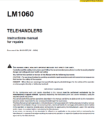 New Holland LM1060 Telehandlers Service Manual