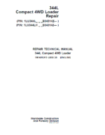 John Deere 344L Compact 4WD Loader Repair Technical Manual