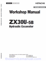 Hitachi ZX30U-5B Excavator Service Repair Manual
