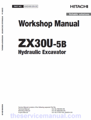 Hitachi ZX30U-5B Excavator Service Repair Manual