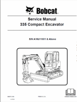 Bobcat 335 Compact Excavator Service Manual