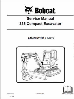 Bobcat 335 Compact Excavator Service Manual