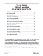 New Holland T2410 T2420 Tractor Service Manual