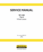New Holland W110D Tier 2 Wheel Loader Service Manual
