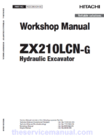 Hitachi ZX210LCN-G ZAXIS Excavator Repair Manual