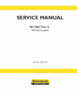 New Holland W130C Tier 4 Wheel Loader Service Manual