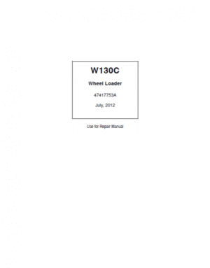 New Holland W130C Wheel Loader Service Manual