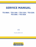 New Holland TS100A, TS110A, TS115A Tractor Service Manual